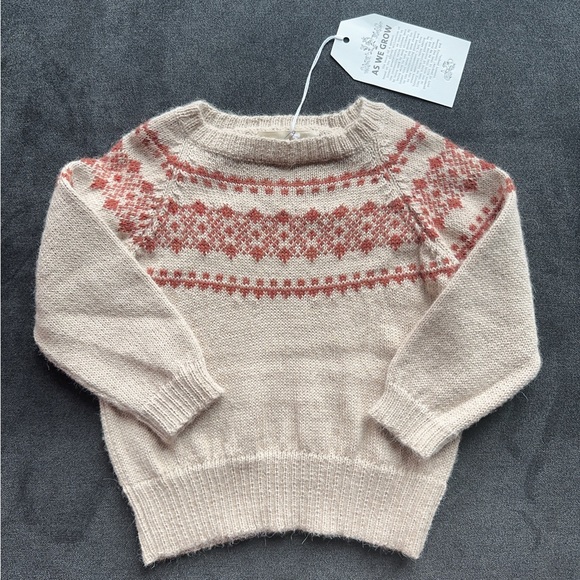 AS WE GROWN YOKE SWEATER BISQUE - Picture 2 of 5